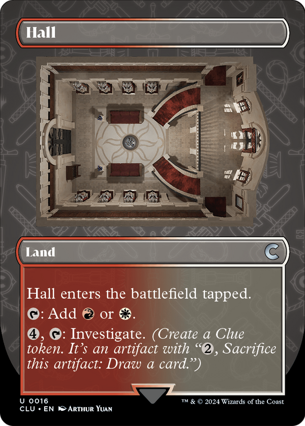 Hall (Borderless) (CLU-016) - Ravnica: Clue Edition
