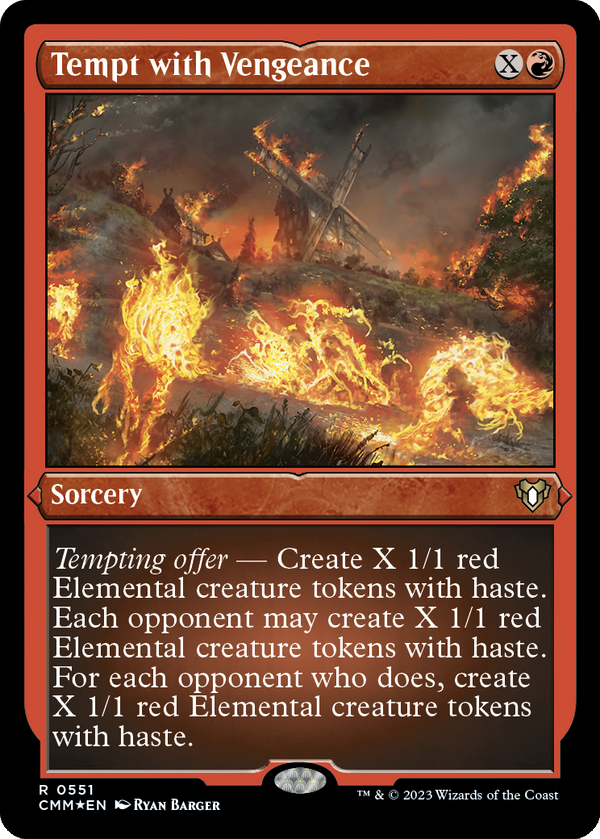 Tempt with Vengeance (Foil Etched) (CMM-551) - Commander Masters Foil