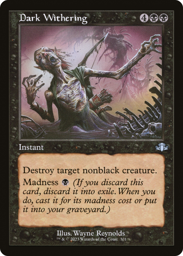 Dark Withering (Retro Frame) (DMR-301) - Dominaria Remastered Foil