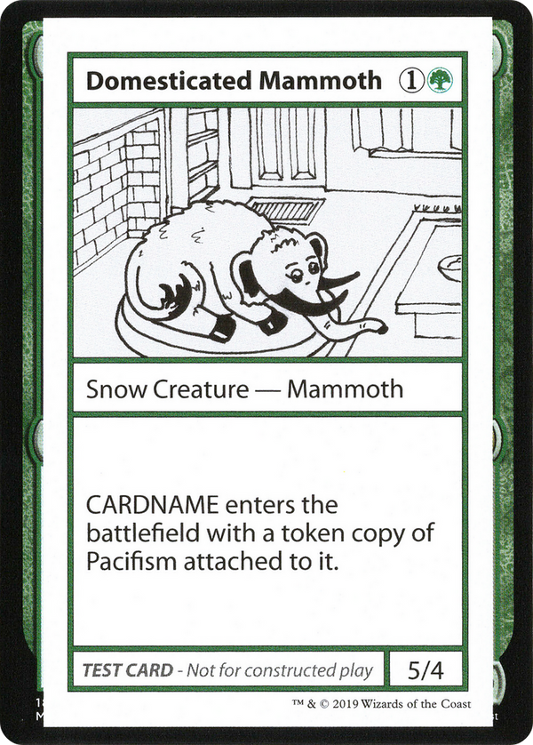 Domesticated Mammoth (No PW Symbol) (CMB1-) - Mystery Booster Playtest Cards 2021
