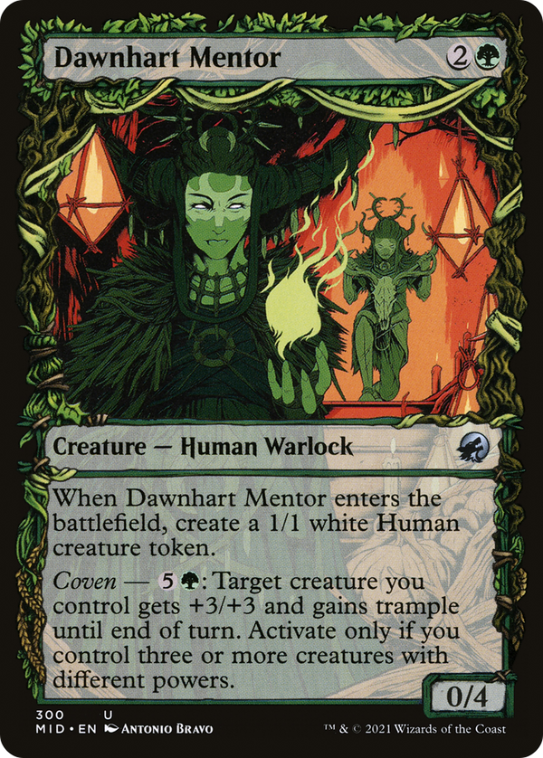 Dawnhart Mentor (Showcase) (MID-300) - Innistrad: Midnight Hunt: (Showcase) Foil