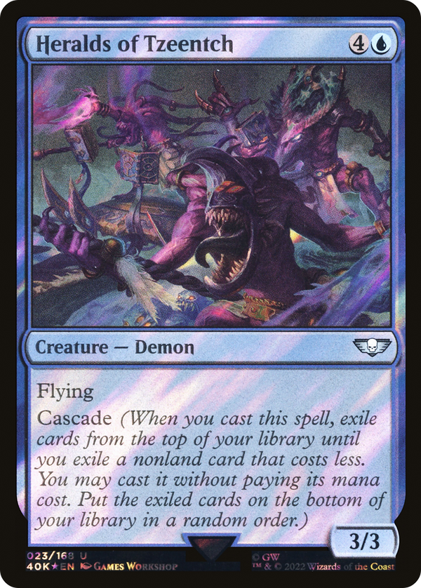 Heralds of Tzeentch (Surge Foil) (40K-023) - Warhammer 40,000 Commander Foil