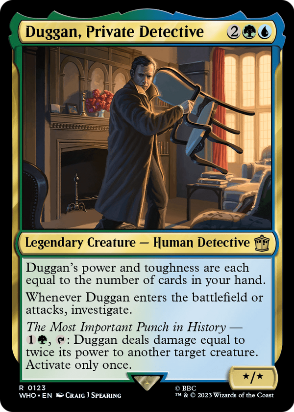 Duggan, Private Detective (WHO-123) - Doctor Who Foil