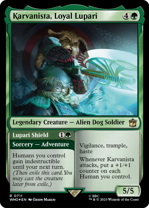 Karvanista, Loyal Lupari (Surge Foil) (WHO-711) - Doctor Who Foil