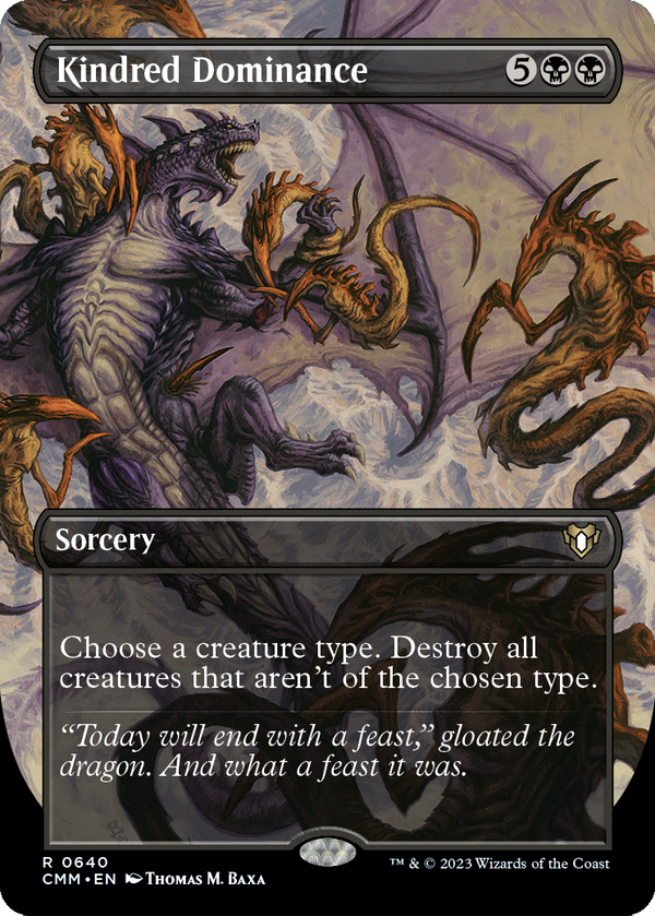 Kindred Dominance (Borderless) (CMM-640) - Commander Masters