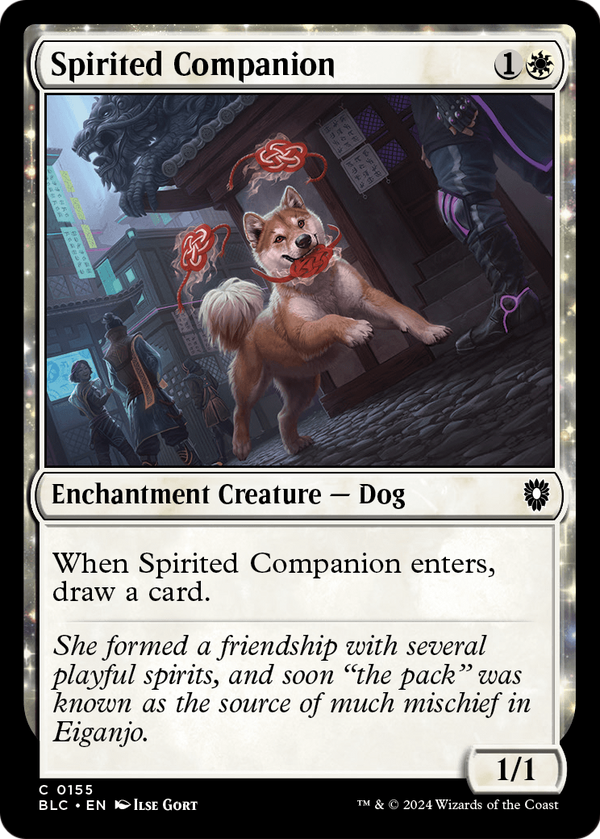 Spirited Companion (BLC-155) - Bloomburrow Commander: (enchantment)
