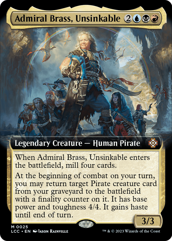 Admiral Brass, Unsinkable (Extended Art) (LCC-025) - The Lost Caverns of Ixalan Commander: (Extended Art)