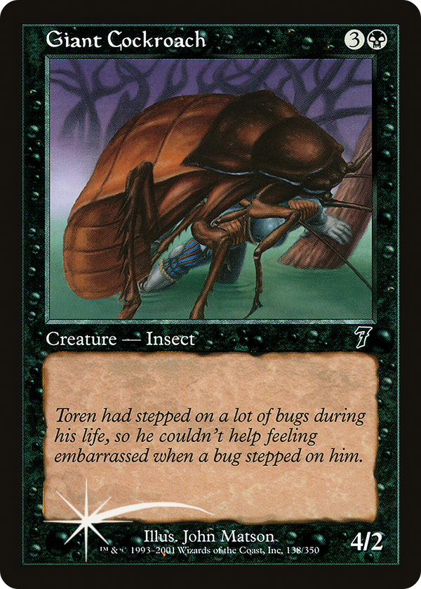 Giant Cockroach (7ED-138★) - 7th Edition
