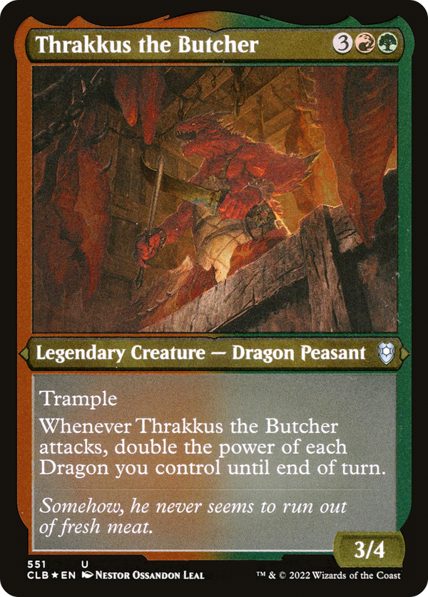 Thrakkus the Butcher (Foil Etched) (CLB-551) - Commander Legends: Battle for Baldur's Gate Foil