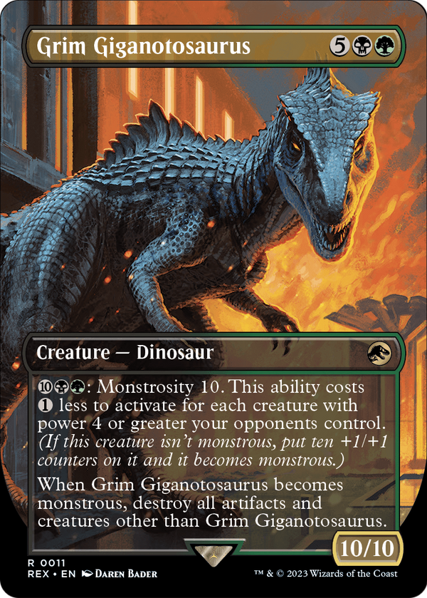 Grim Giganotosaurus (Borderless) (REX-011) - Jurassic World Collection