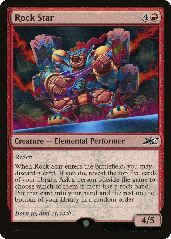Rock Star (Galaxy Foil) (UNF-408) - Unfinity Foil
