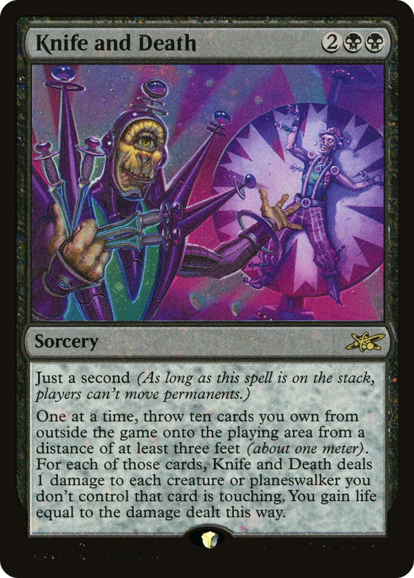 Knife and Death (Galaxy Foil) (UNF-363) - Unfinity Foil