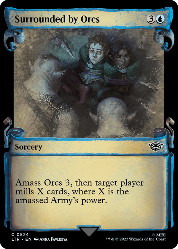 Surrounded by Orcs (Showcase Scrolls) (LTR-524) - The Lord of the Rings: Tales of Middle-earth: (Showcase) Foil