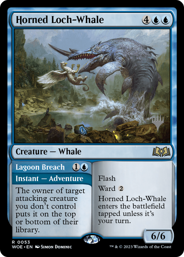 Horned Loch-Whale (PPWOE-053) - Wilds of Eldraine Promos Foil