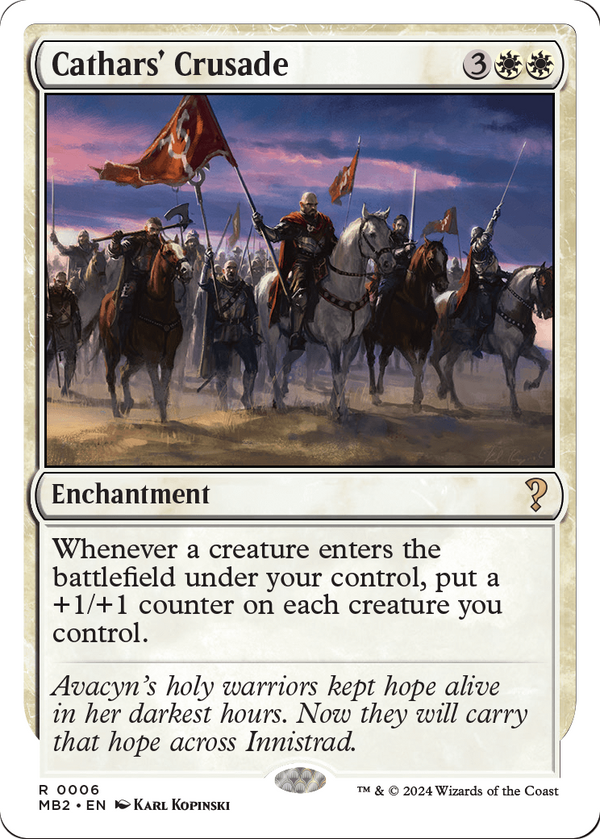 Cathars' Crusade (White Border) (MB2-006) - Mystery Booster 2