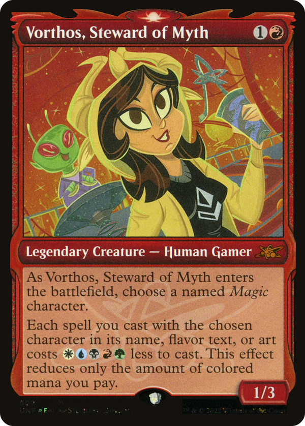 Vorthos, Steward of Myth (Showcase) (Galaxy Foil) (UNF-502) - Unfinity: (Showcase) Foil