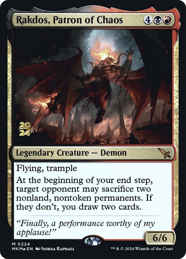 Rakdos, Patron of Chaos (PRE-224) - Murders at Karlov Manor Promos Foil