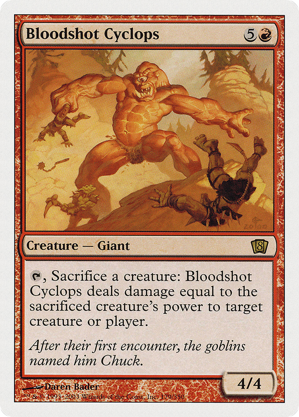 Bloodshot Cyclops (8ED-179) - 8th Edition Foil