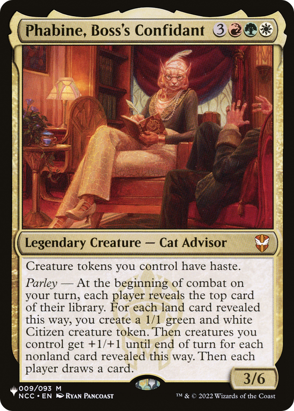 Phabine, Boss's Confidant (LIST-NCC-9) - The List