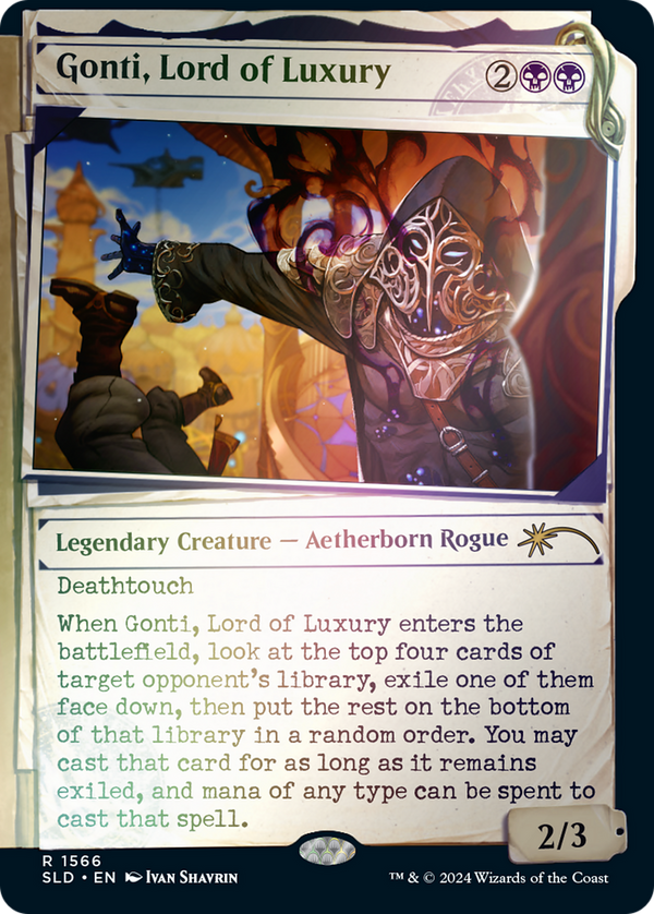 Gonti, Lord of Luxury (Rainbow Foil) (SLD-1566★) - Secret Lair Drop: (Showcase) Foil