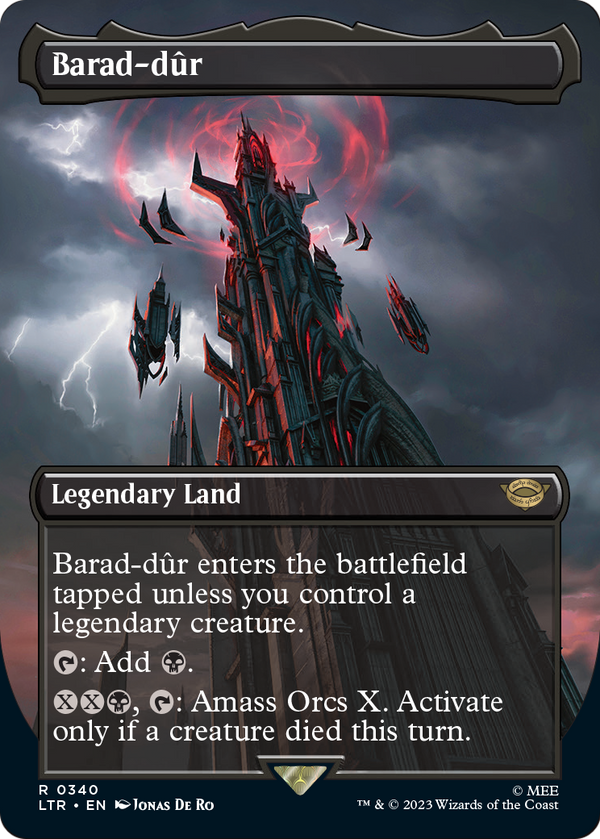 Barad-dur (0340) (Borderless) (LTR-340) - The Lord of the Rings: Tales of Middle-earth Foil