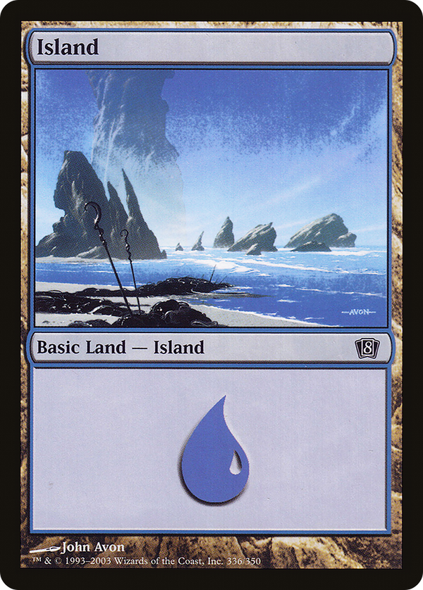 Island (336) (8ED-336) - 8th Edition Foil