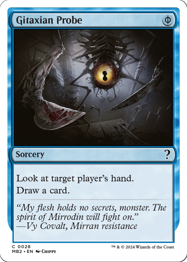 Gitaxian Probe (White Border) (MB2-028) - Mystery Booster 2