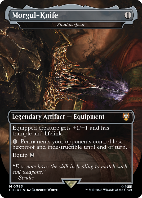 Morgul-Knife - Shadowspear (Surge Foil) (LTC-383) - Tales of Middle-earth Commander / Morgul-Knife (Borderless) Foil