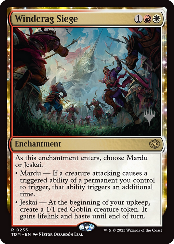 Windcrag Siege (PPTDM-235) - Promo Pack: Tarkir: Dragonstorm: (enchantment)