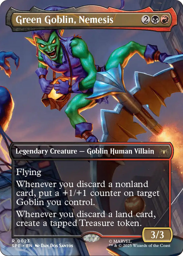 Green Goblin, Nemesis (Borderless) (SPE-023) - Marvel's Spider-Man: Eternal-Legal Foil