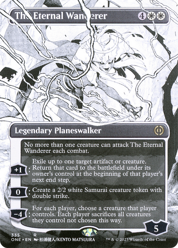 The Eternal Wanderer (Borderless) (ONE-335) - Phyrexia: All Will Be One: (Showcase)