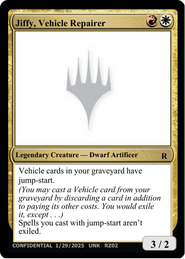 Jiffy, Vehicle Repairer (UNK-) - Un-Known Event Playtest Cards