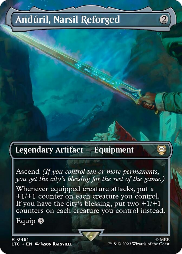 Anduril, Narsil Reforged (Borderless) (LTC-491) - Tales of Middle-earth Commander
