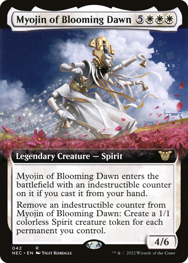 Myojin of Blooming Dawn (Extended Art) (NEC-042) - Neon Dynasty Commander: (Extended Art)