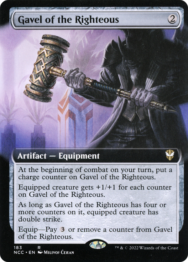 Gavel of the Righteous (Extended Art) (NCC-183) - New Capenna Commander: (Extended Art)