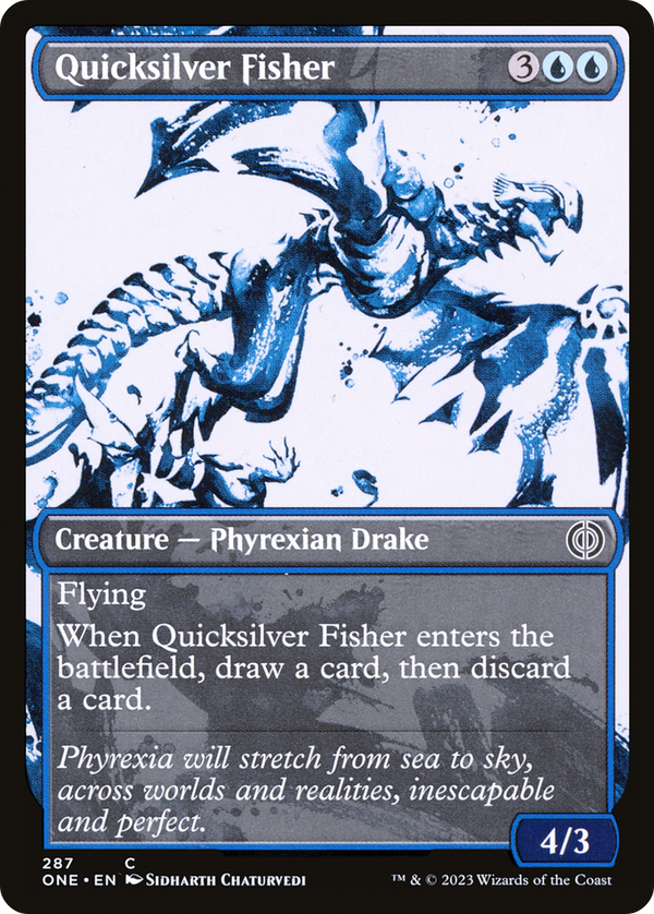 Quicksilver Fisher (Showcase) (ONE-287) - Phyrexia: All Will Be One: (Showcase) Foil