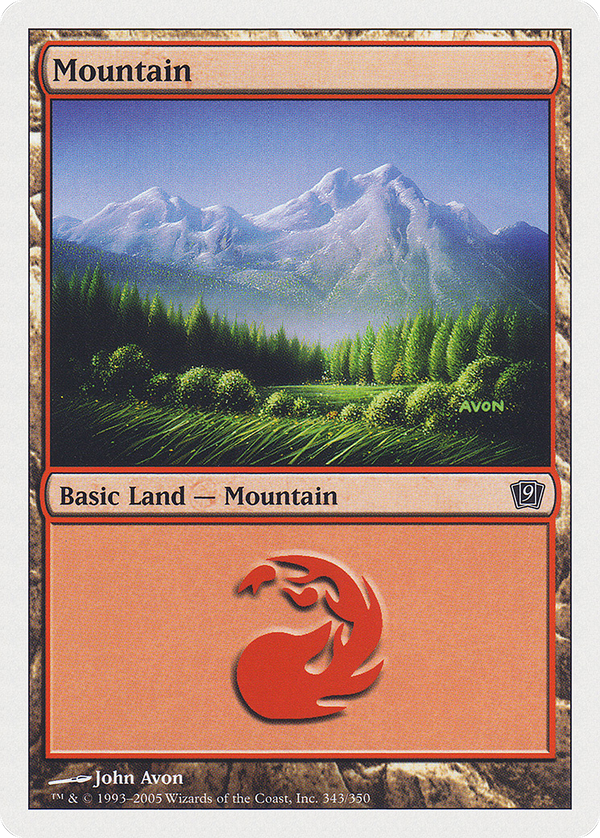 Mountain (343) (9ED-343) - 9th Edition Foil