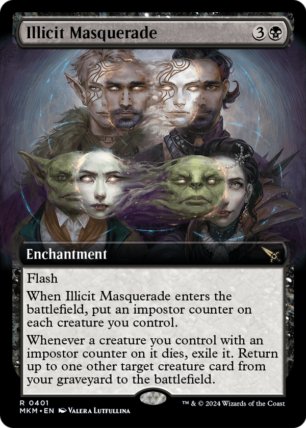 Illicit Masquerade (Extended Art) (MKM-401) - Murders at Karlov Manor: (Extended Art) Foil