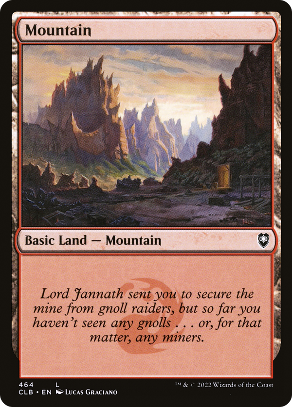 Mountain (464) (CLB-464) - Commander Legends: Battle for Baldur's Gate Foil