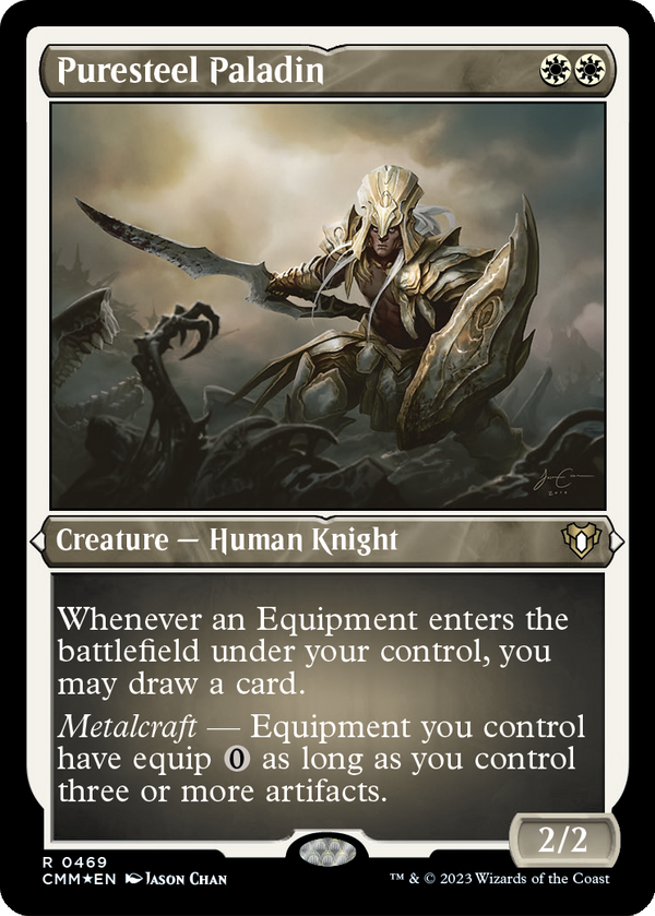 Puresteel Paladin (Foil Etched) (CMM-469) - Commander Masters Foil