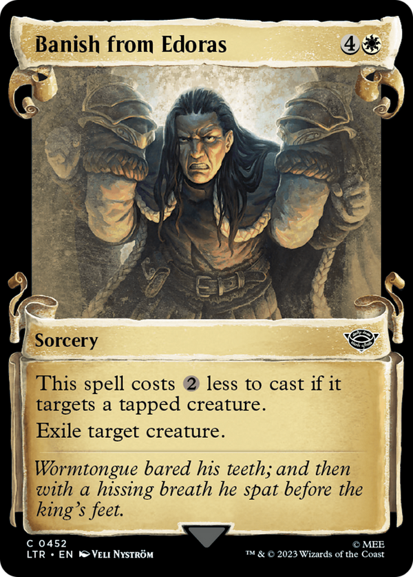 Banish from Edoras (Showcase Scrolls) (LTR-452) - The Lord of the Rings: Tales of Middle-earth: (Showcase) Foil