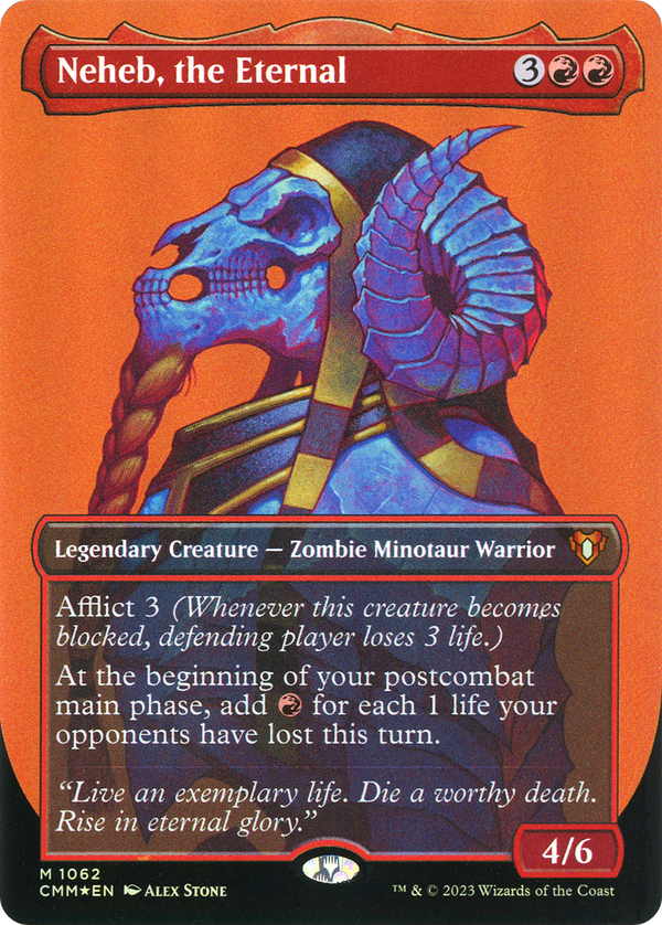 Neheb, the Eternal (Textured Foil) (CMM-1062) - Commander Masters (Borderless) Foil