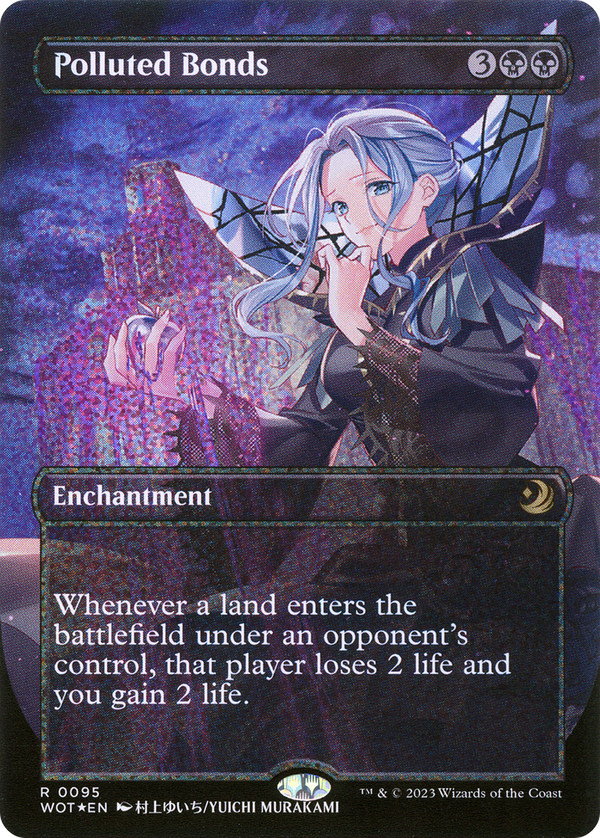 Polluted Bonds (Anime Borderless) (Confetti Foil) (WOT-095) - Wilds of Eldraine: Enchanting Tales Foil