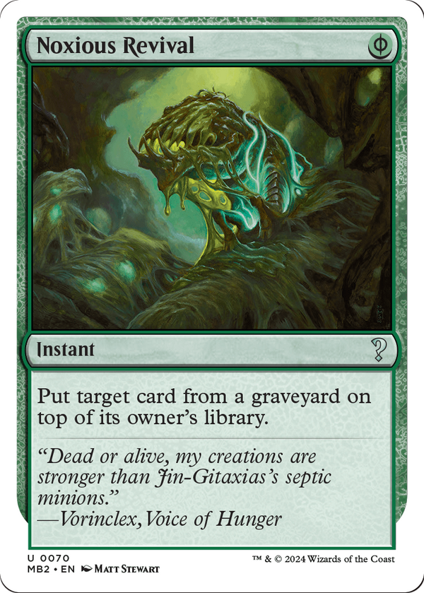 Noxious Revival (White Border) (MB2-070) - Mystery Booster 2
