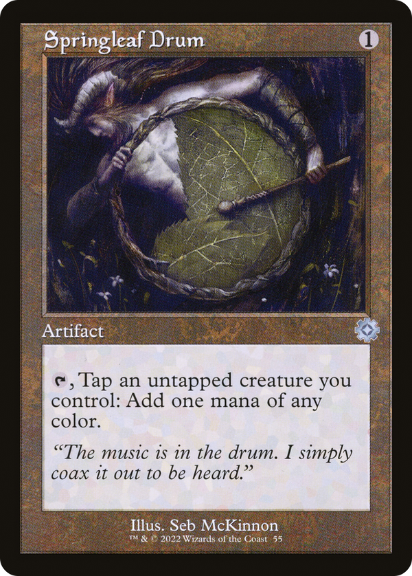 Springleaf Drum (BRR-055) - The Brothers' War Retro Artifacts Foil