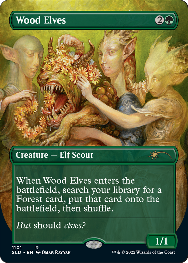 Wood Elves (Borderless) (SLD-1101) - Secret Lair Drop (Borderless)