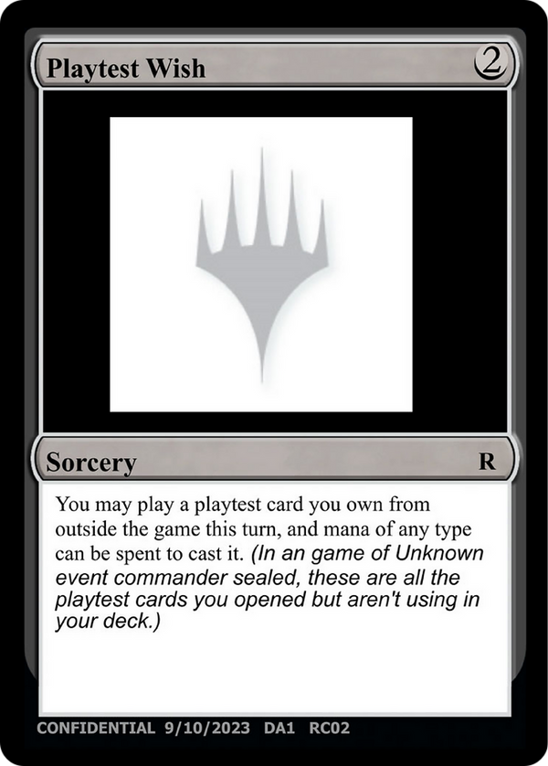 Playtest Wish (UNK-) - Unknown Event