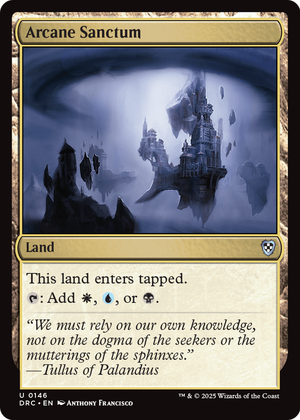 Arcane Sanctum (DRC-146) - Commander: Aetherdrift