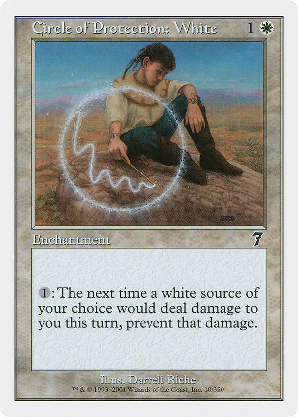 Circle of Protection: White (7ED-010) - 7th Edition Foil