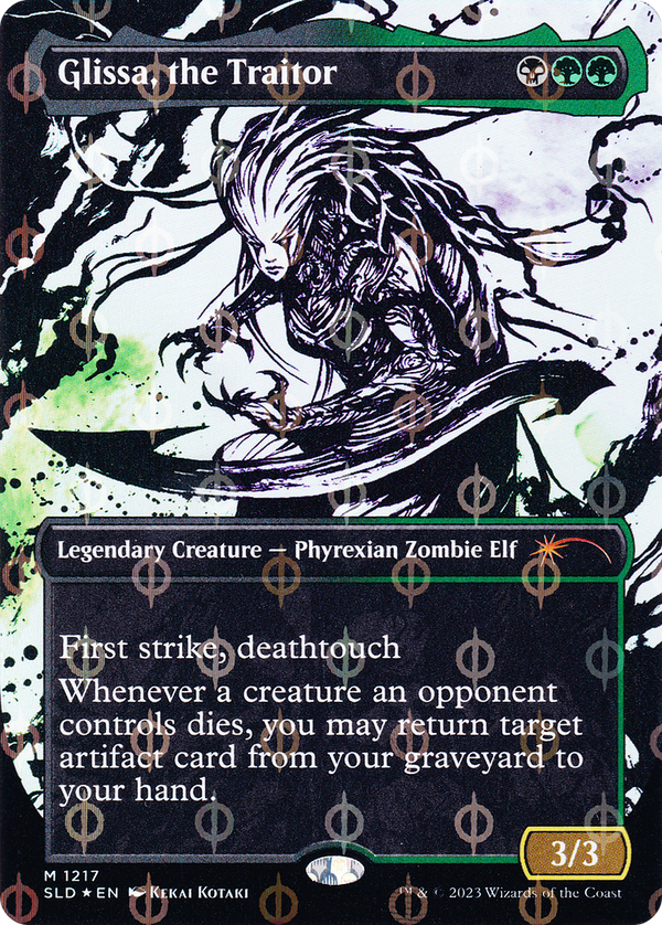 Glissa, the Traitor (Step-and-Compleat Foil) (SLD-1217) - Secret Lair Drop (Borderless) Foil